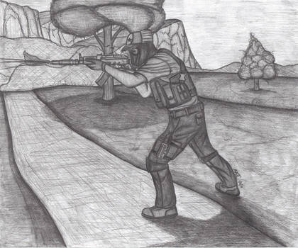 420x350 Spetsnaz Drop Pod Soldier - Spetsnaz Drawing