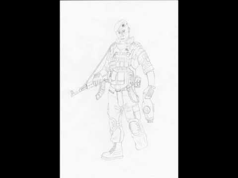 480x360 How To Draw A Soldier - Spetsnaz Drawing