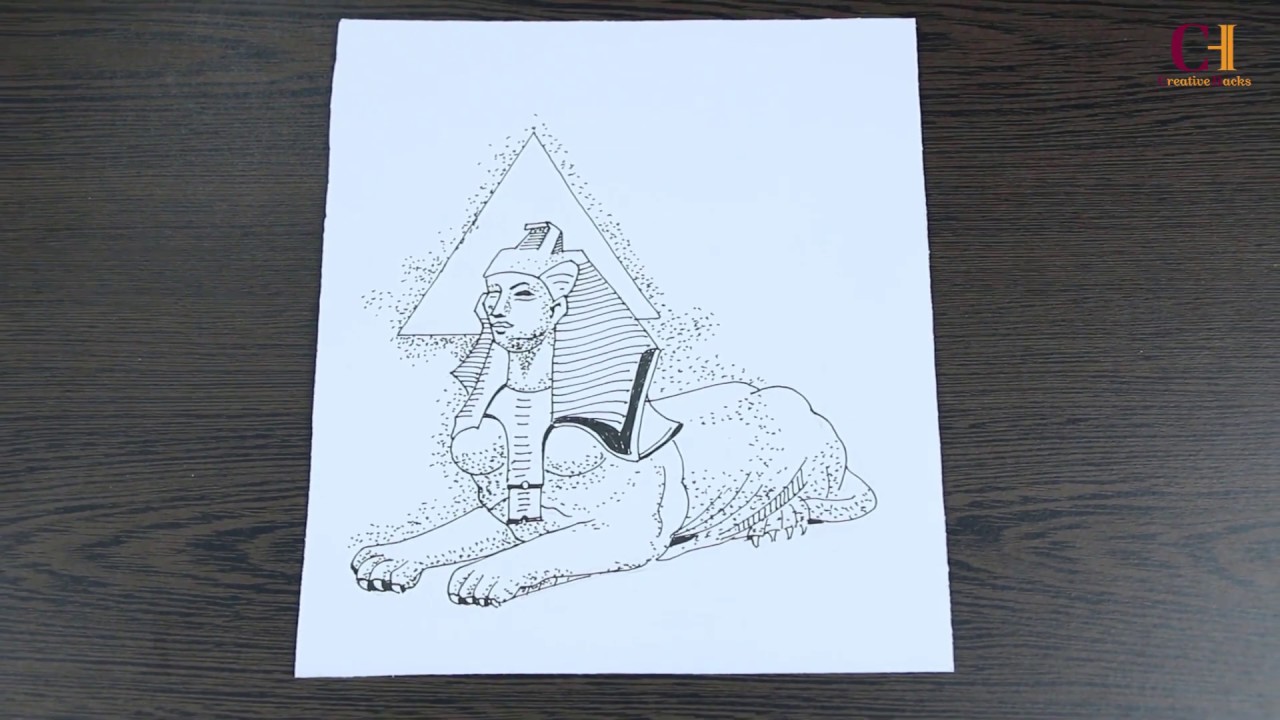 1280x720 how to draw mythical creature sphinx kak narisovat sfinksa - Sphinx Mythical Creature Drawing