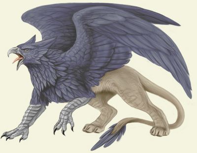 400x312 onyx gryphon magistream pets creature drawings, fantasy beasts - Sphinx Mythical Creature Drawing