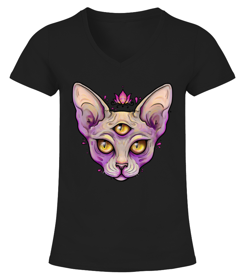 816x918 sphynx cat drawing t shirt third eye wat - Sphynx Cat Drawing