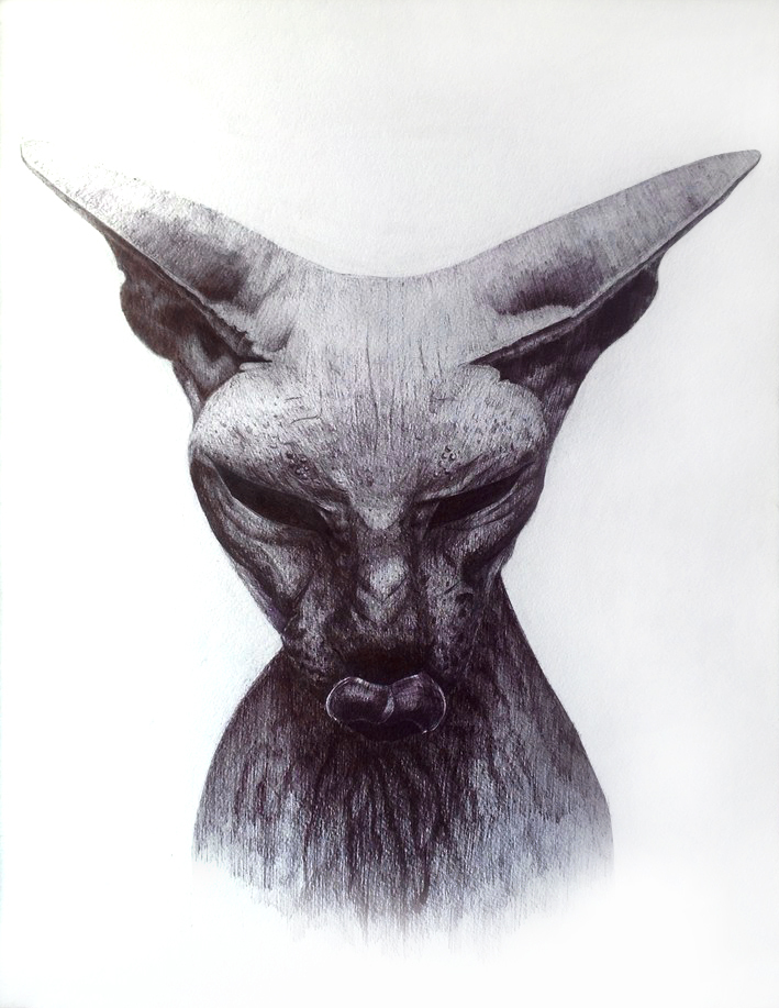 709x917 jovoto ballpen drawings sphynx cat and mr pinguin - Sphynx Cat Drawing
