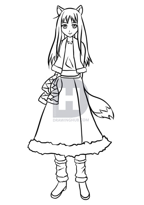 505x720 How To Draw Holo, Step - Spice Drawing