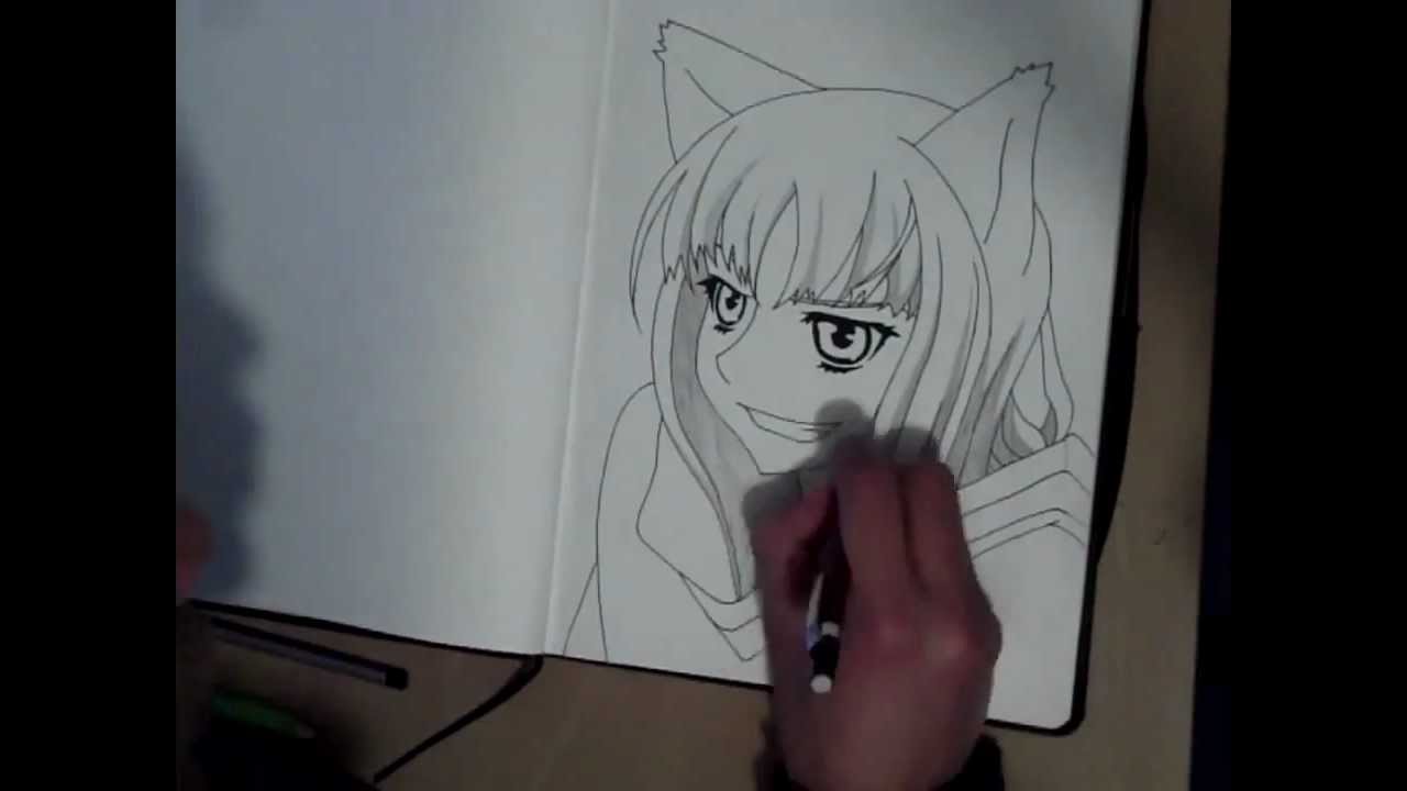 1280x720 Spice And Wolf Holo Speed Drawing - Spice Drawing