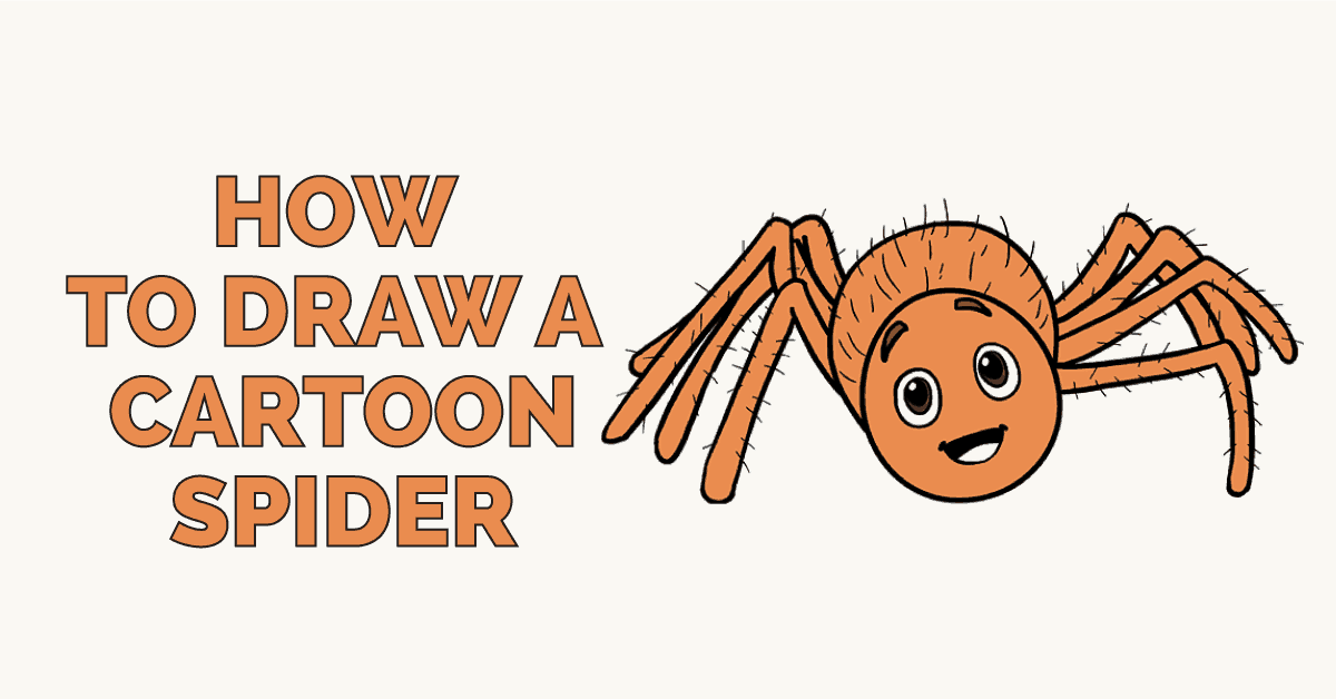 1200x628 How To Draw A Cartoon Spider In A Few Easy Steps Easy Drawing Guides - Spider Cartoon Drawing