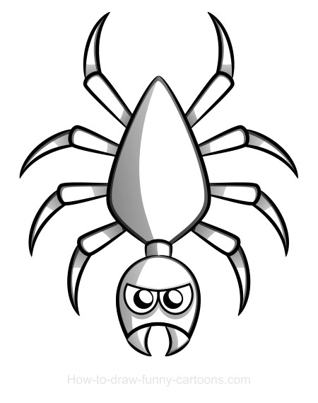 450x569 Spider Drawing - Spider Cartoon Drawing