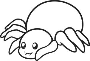 302x207 How To Draw How To Draw A Spider For Kids - Spider Drawing