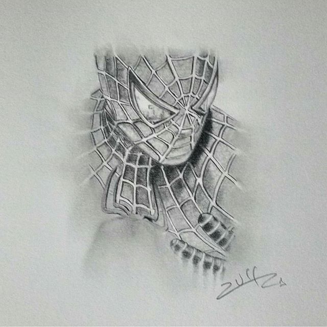 640x640 Drawing Of Spider Man - Spider Drawing Email