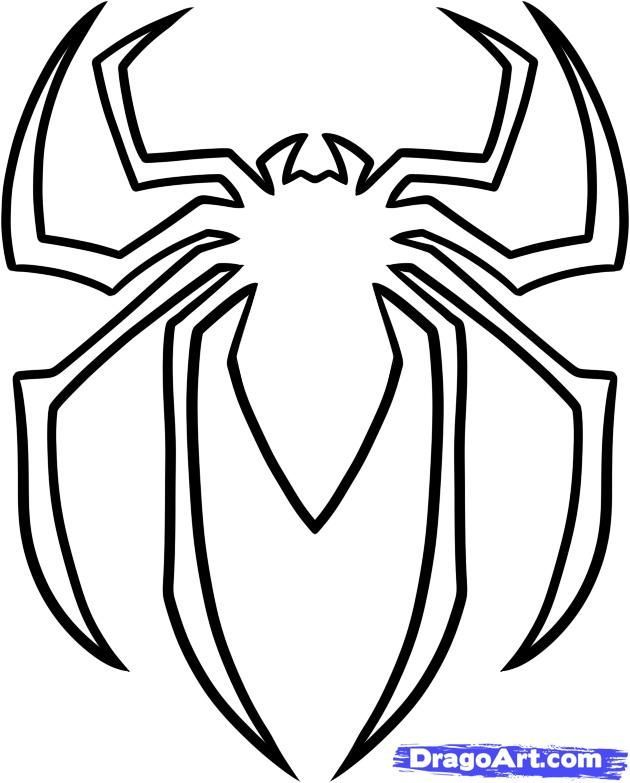630x783 Gallery For Gt Spiderman Spider Template Drawing Stuff - Spider Drawing For Kids