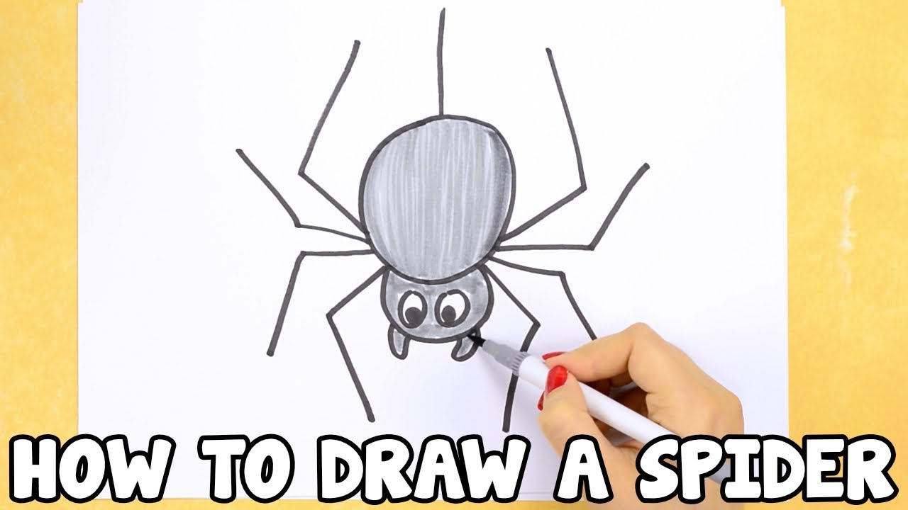 1280x720 How To Draw A Spider - Spider Drawing For Kids