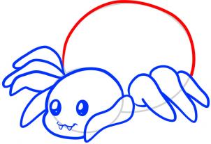 302x207 How To Draw How To Draw A Spider For Kids - Spider Drawing Step By Step