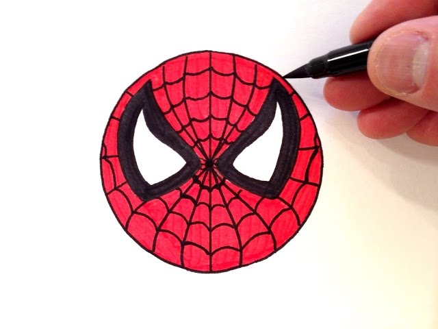 640x480 How To Draw A Spider Man Smiley Face - Spider Face Drawing