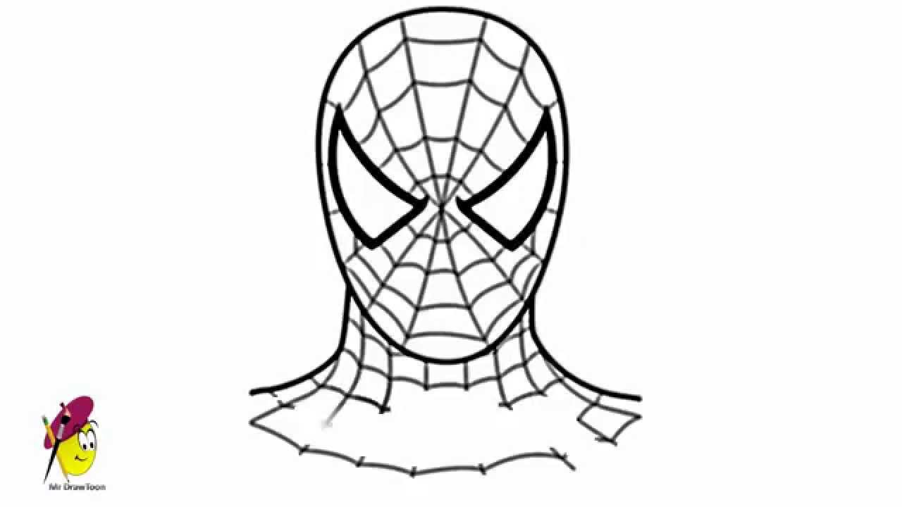 1280x720 How To Draw Spiderman Face - Spider Face Drawing