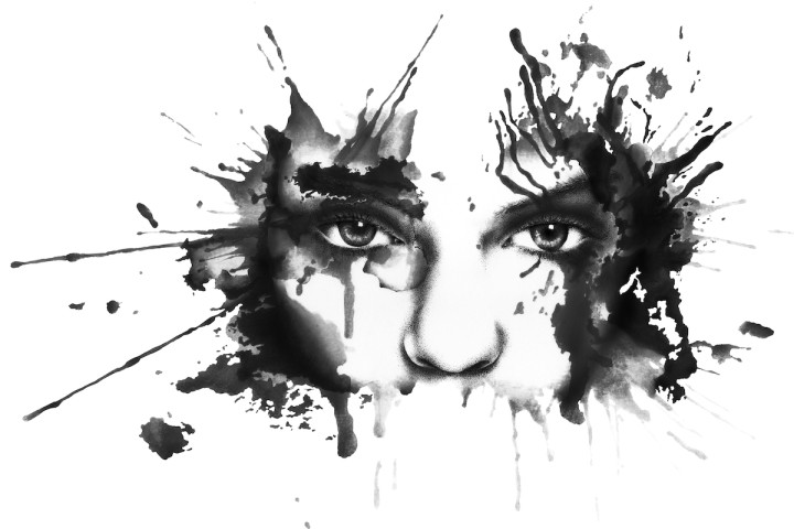 720x480 Dot Drawings - Spider Face Drawing