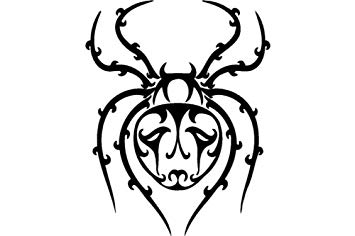 355x236 Horror Face Spider Spider Sticker - Spider Face Drawing