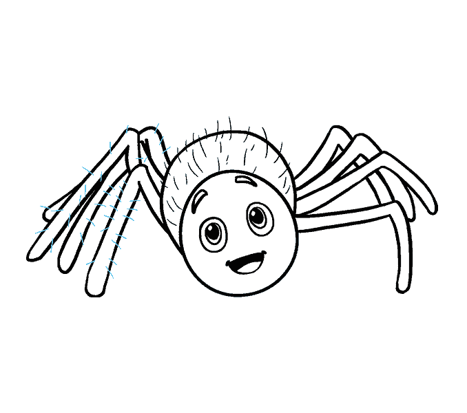 678x600 How To Draw A Cartoon Spider In A Few Easy Steps Easy Drawing Guides - Spider Line Drawing