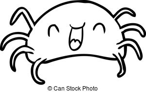 300x190 Line Drawing Of A Halloween Spider - Spider Line Drawing