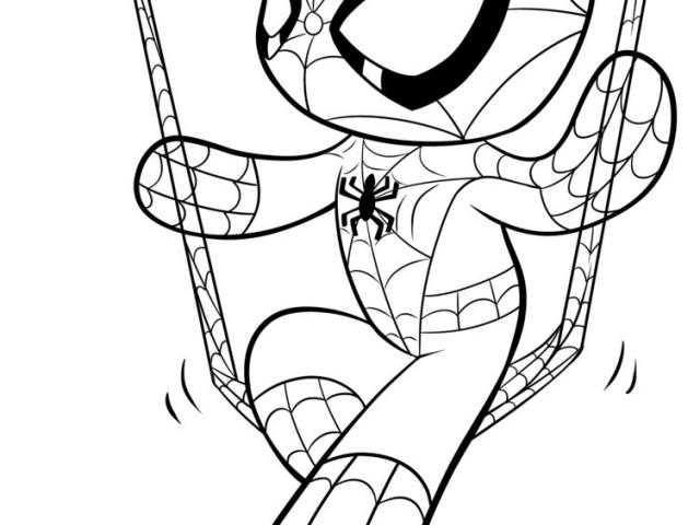 640x480 Spider Man Clipart Line Drawing - Spider Line Drawing