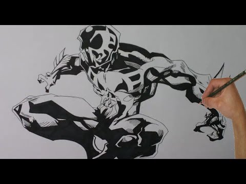 480x360 How To Draw Spider Man - Spider Man 2099 Drawing