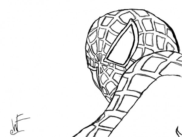600x450 Spider Man Drawing - Spider Man 3 Drawing