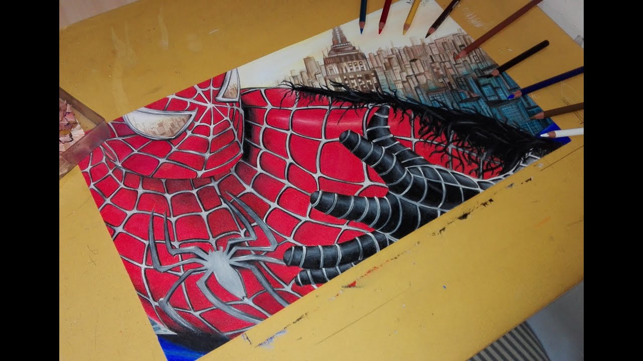 1280x720 Drawing Spider Man - Spider Man 3 Drawing