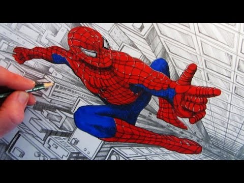 480x360 How To Draw Spider Man Time Lapse - Spider Man 3 Drawing