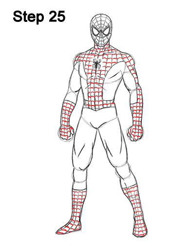 400x518 How To Draw Spider Man - Spider Man For Drawing