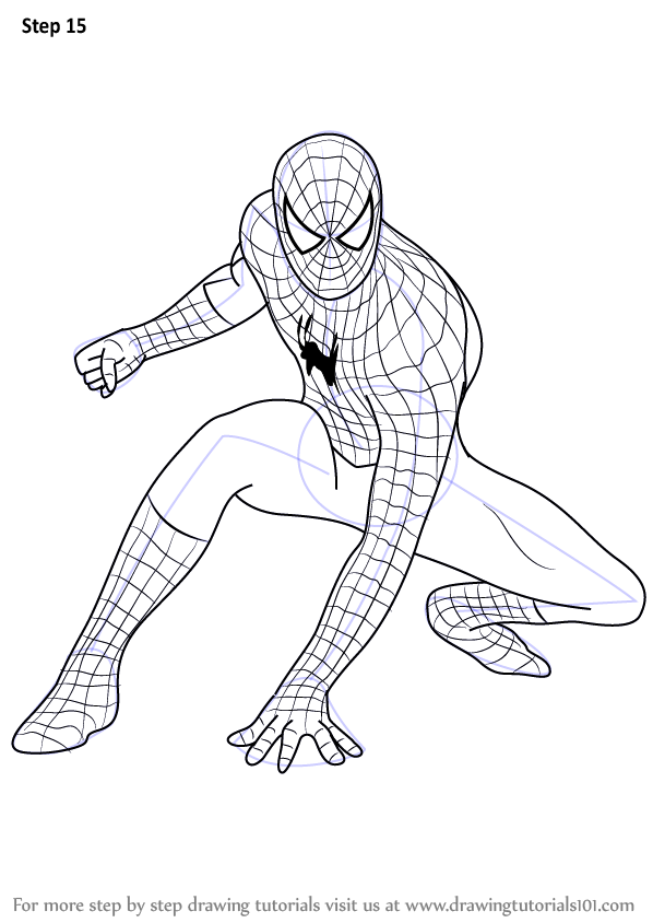 598x844 Learn How To Draw Spiderman - Spider Man For Drawing