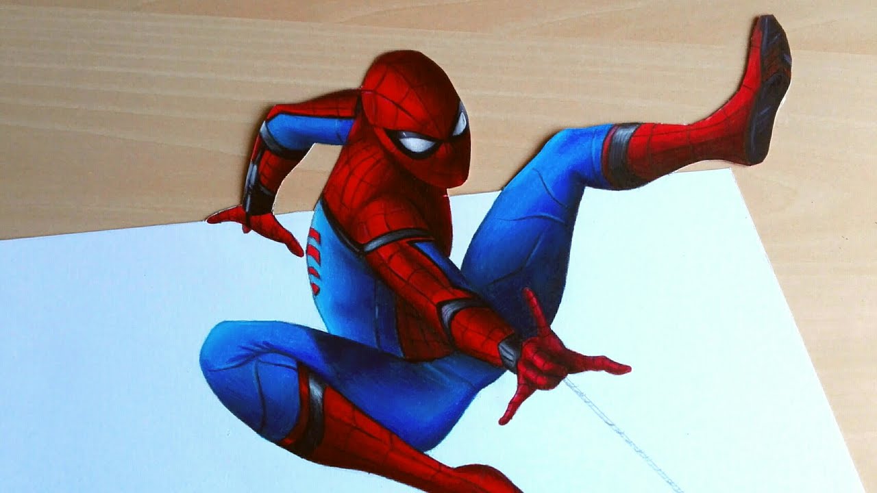 Spider Man Homecoming Drawing at PaintingValley.com | Explore