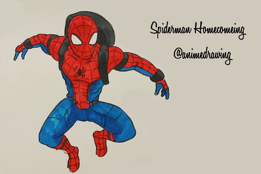 Spider Man Homecoming Drawing At Paintingvalley Com