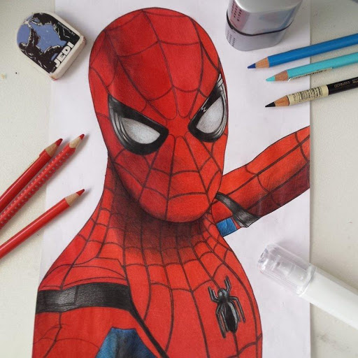 Spider Man Homecoming Drawing at PaintingValley.com | Explore ...