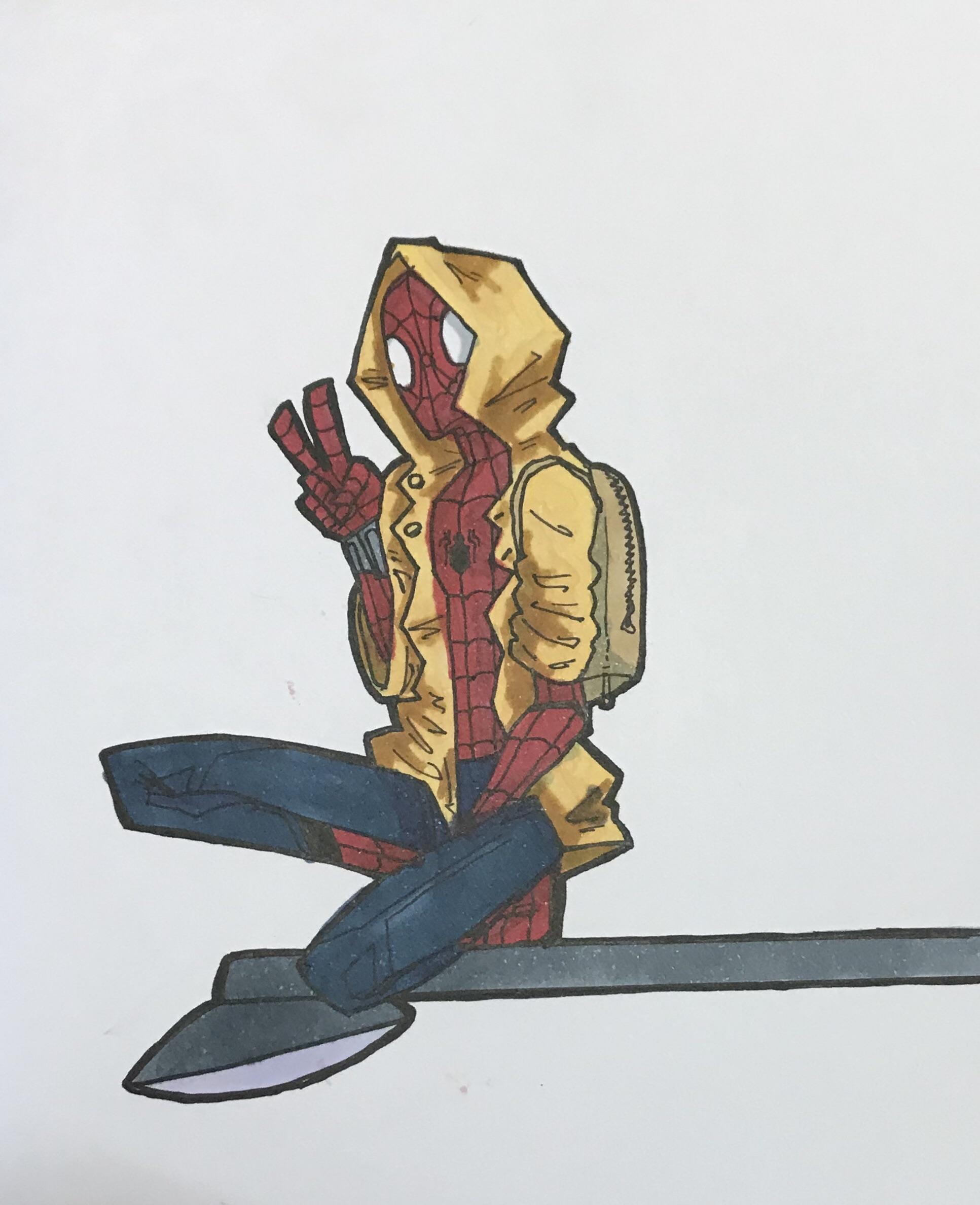 1933x2376 quick spiderman homecoming drawing d - Spider Man Homecoming Drawing