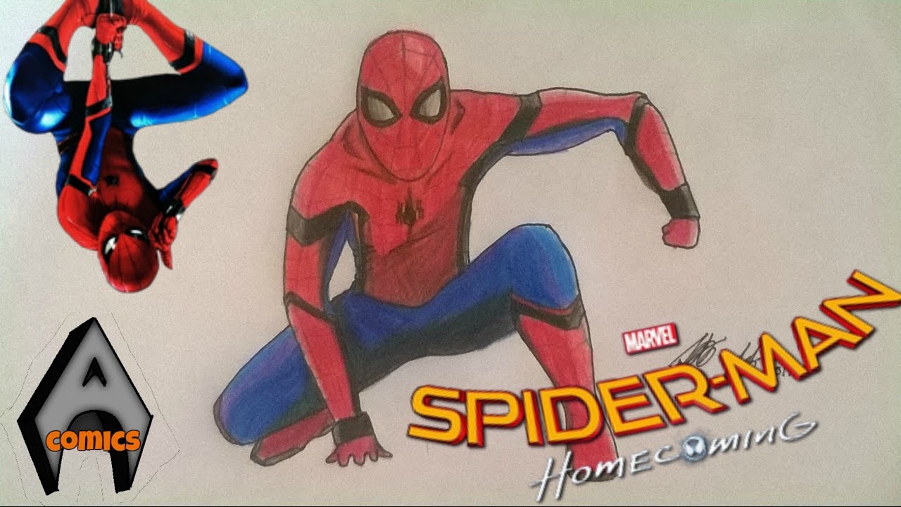 1280x720 drawing spider - Spider Man Homecoming Drawing