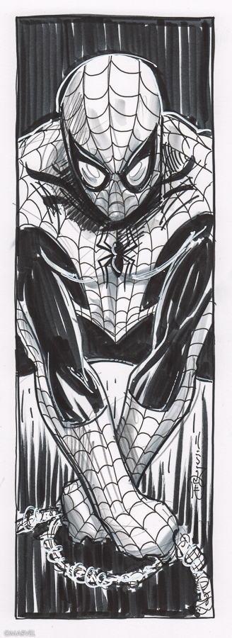 Spider Man Ink Drawing at PaintingValley.com | Explore collection of ...