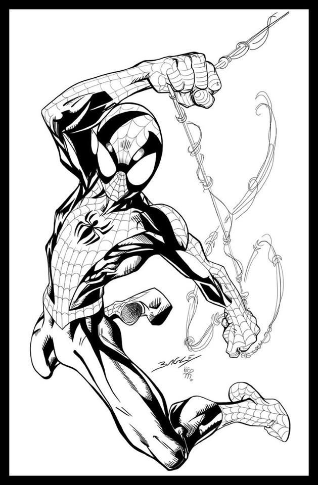 629x960 Spiderman Ink Super Color And Shade Images - Spider Man Ink Drawing