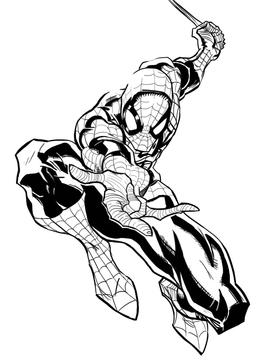 Spider Man Ink Drawing At Paintingvalley.com 