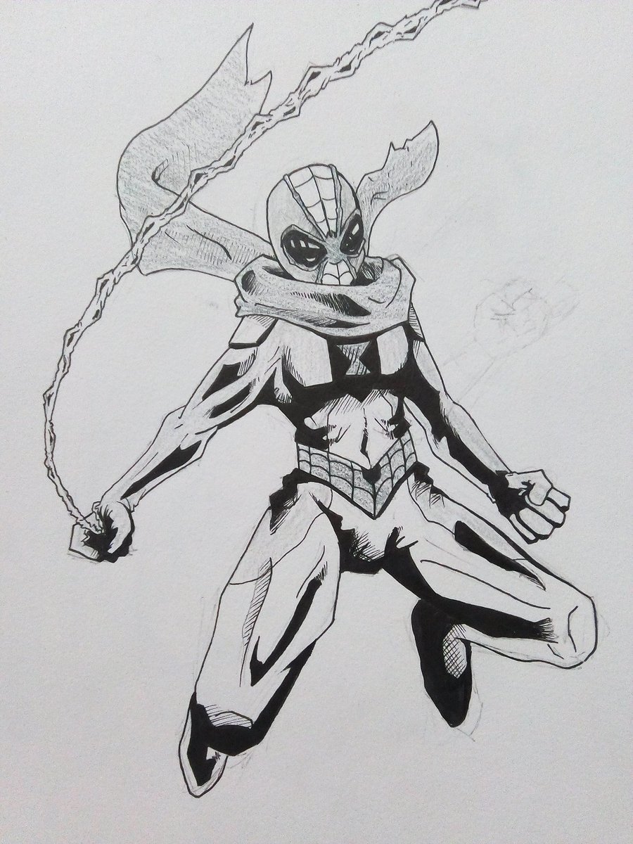 900x1200 Yael On Twitter Spiderman Fanart - Spider Man Ink Drawing