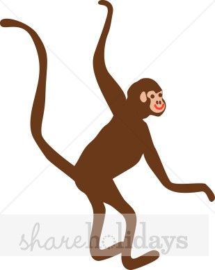 309x388 monkeys swinging drawing - Spider Monkey Drawing