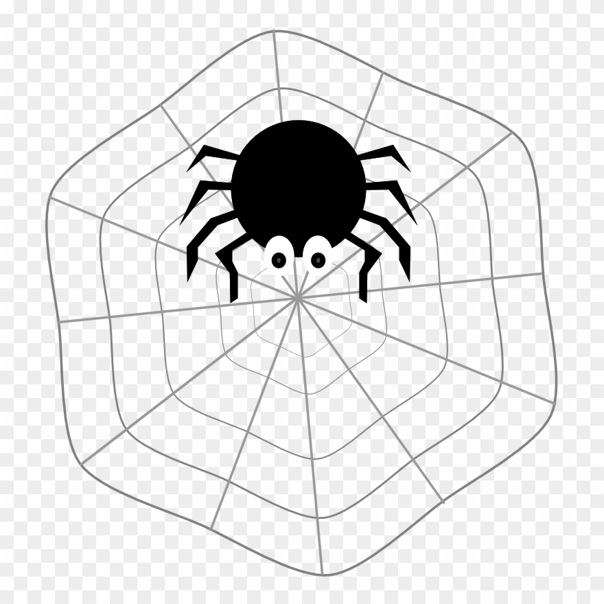 880x880 Spider On Web - Spider On Web Drawing