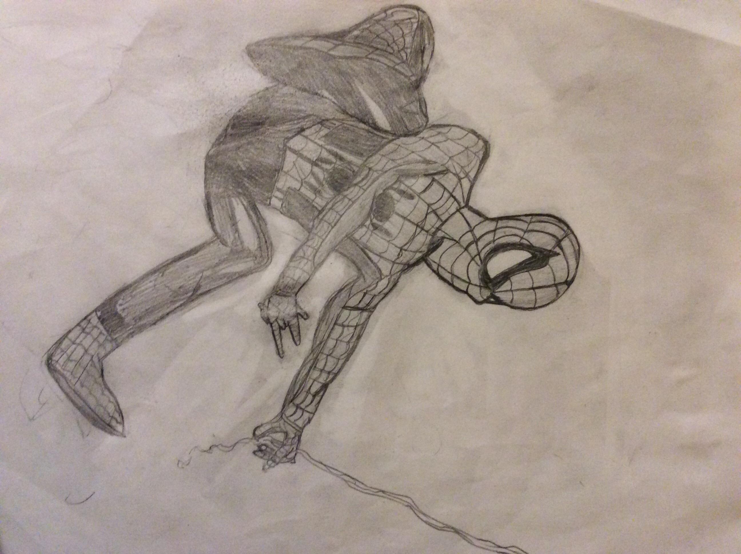 2592x1936 not much of an artist, but i gave it my best shot spider man - Spider Pencil Drawing