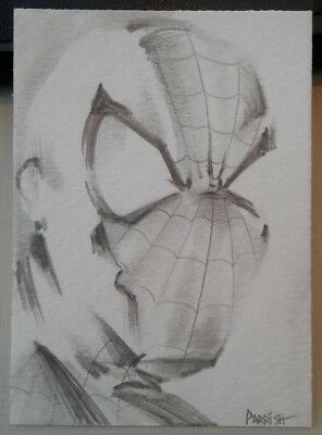 296x400 spider man original art sketch card pencil drawing comic aceo - Spider Pencil Drawing