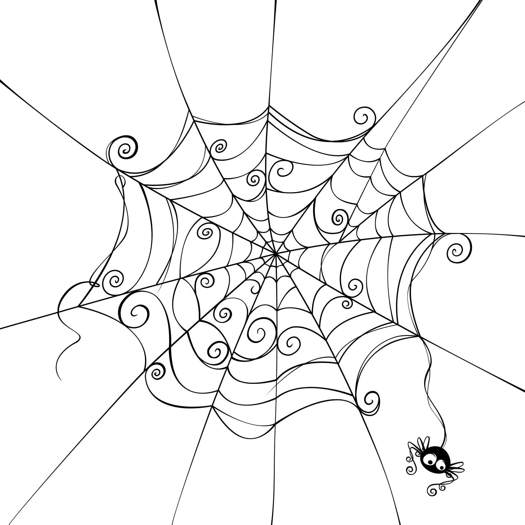 Spider Web Cartoon Drawing at Explore collection