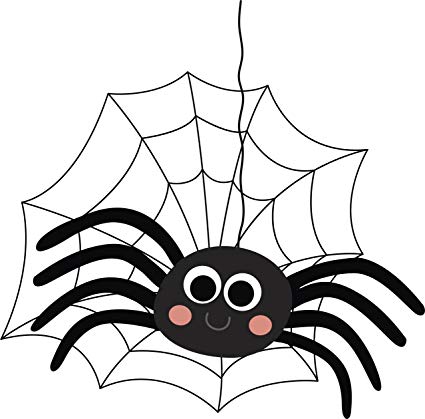 425x419 Simple Cute Happy Baby Spider With Web Cartoon Vinyl - Spider Web Cartoon Drawing