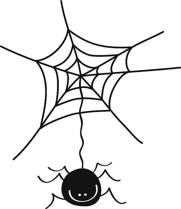 600x696 Spider Web Cartoon - Spider Web Cartoon Drawing