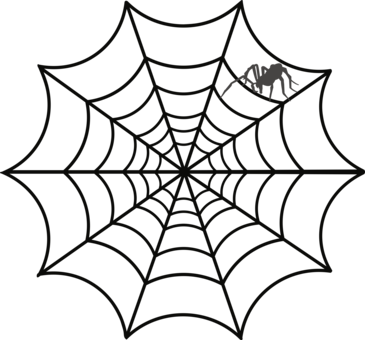 365x340 spiders drawing funnel web spider transparent png clipart free - Spider Web Drawing