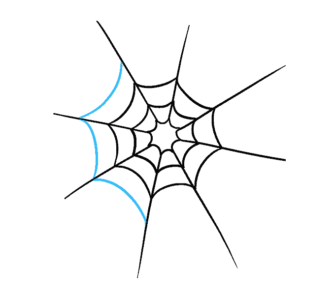 678x600 how to draw how to draw a spider web with spider in a few easy - Spider Web Drawing