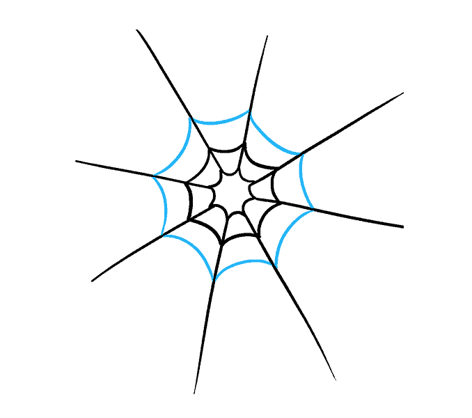 678x600 How To Draw How To Draw A Spider Web With Spider In A Few Easy - Spider Web Drawing Easy