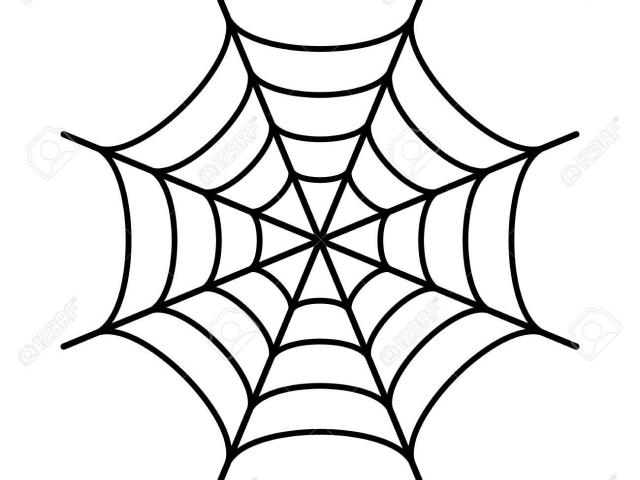 640x480 Drawn Spider Web Geometric - Spider Web Line Drawing