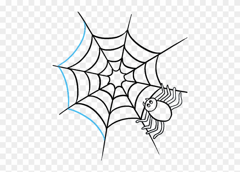 840x605 How To Draw How To Draw A Spider Web With Spider - Spider Web Line Drawing