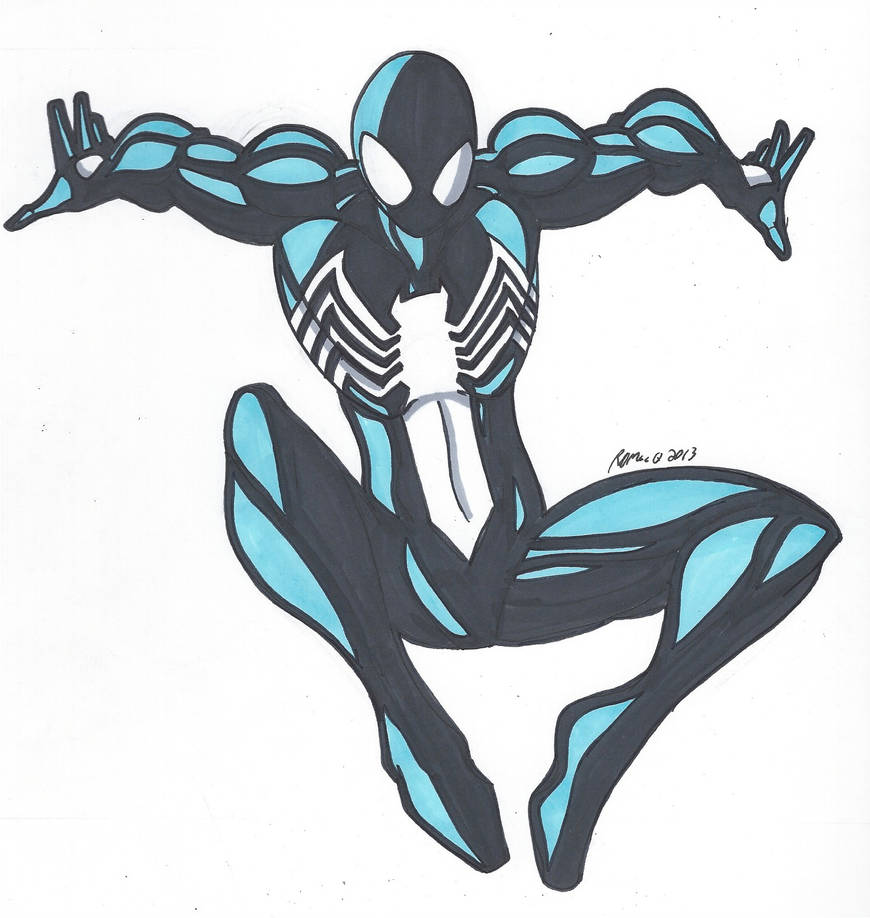 870x918 spidey series black suit spider man - Spiderman Black Suit Drawing